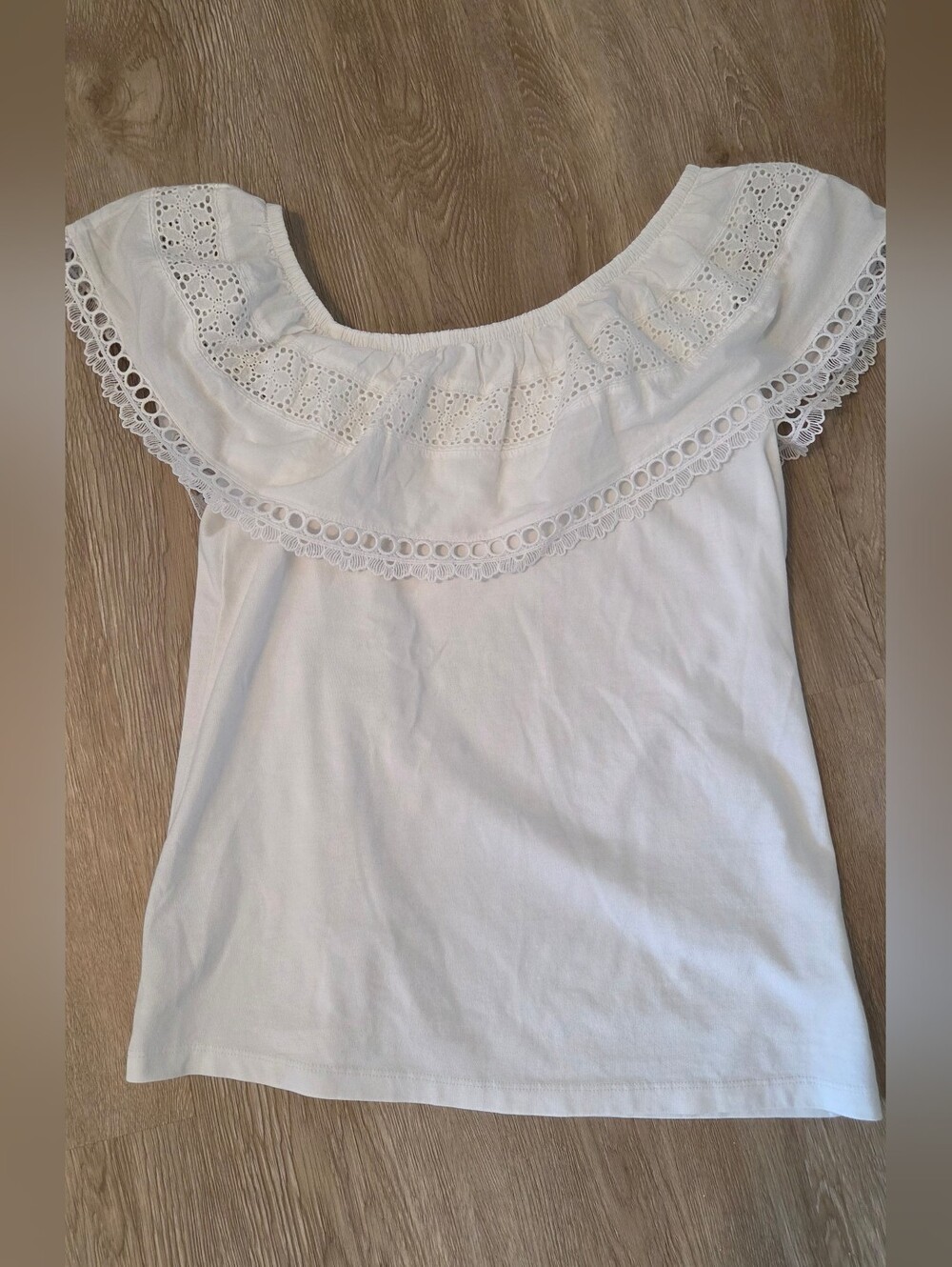 Lilly Pulitzer White Eyelet One Shoulder Top